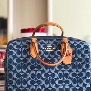 Coach Large Rowan in Denim